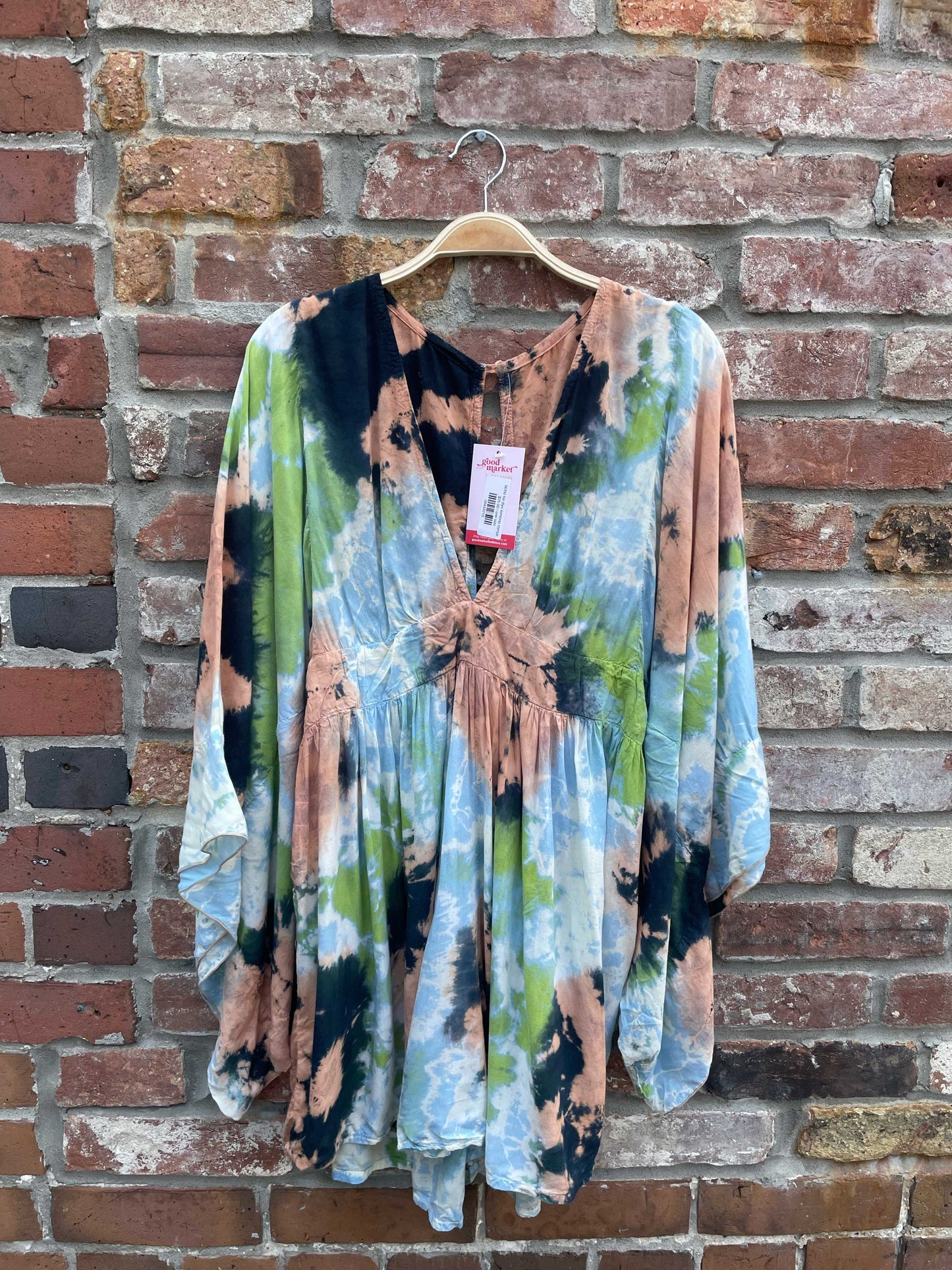 boho tie dye kimono romper