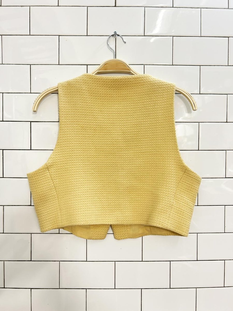 zara crop single button vest - good market thrift store