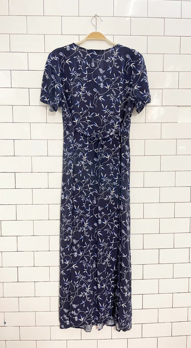 vintage 00s california girl floral tie back maxi dress - good market thrift store