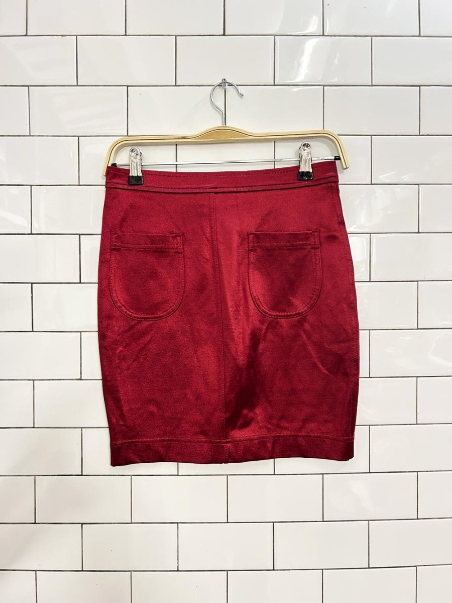 american apparel satin bodycon mini skirt - good market thrift store