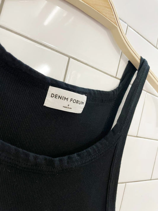 denim forum 90s rib tank dress - good market thrift store