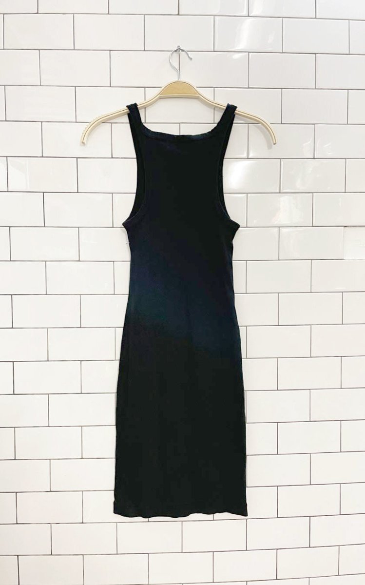 denim forum 90s rib tank dress - good market thrift store