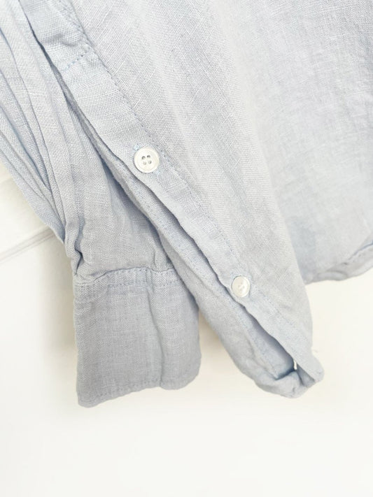 zara 100% linen oversized side button shirt - good market thrift store