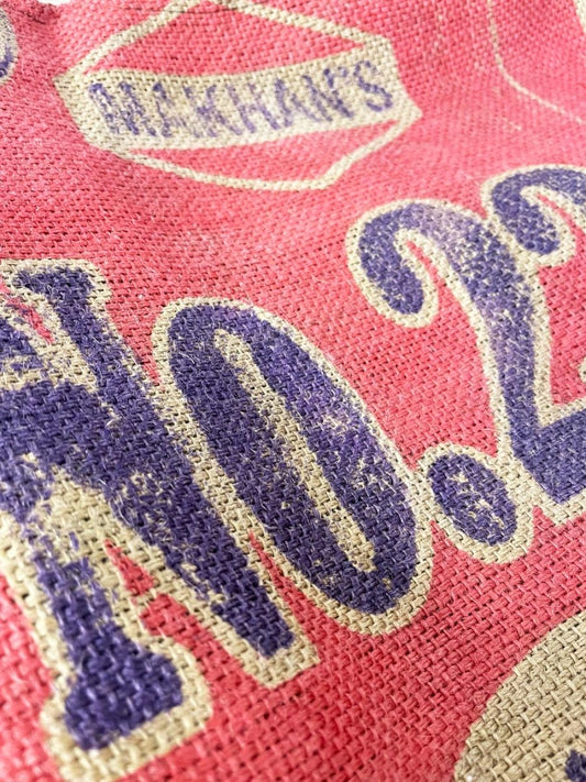 vintage handmade feed bag crossbody - good market thrift store