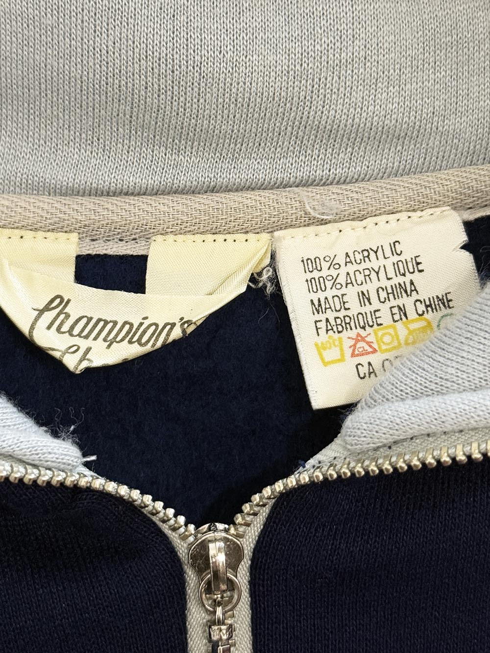 vintage 80s champion's choice 1/4 zip logo sweatshirt