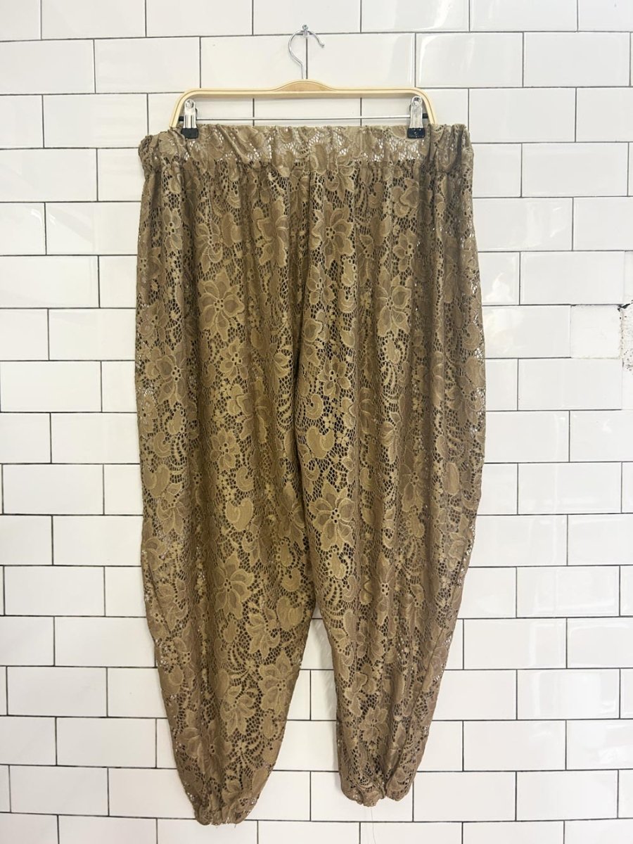 lace mesh balloon leg pants - good market thrift store