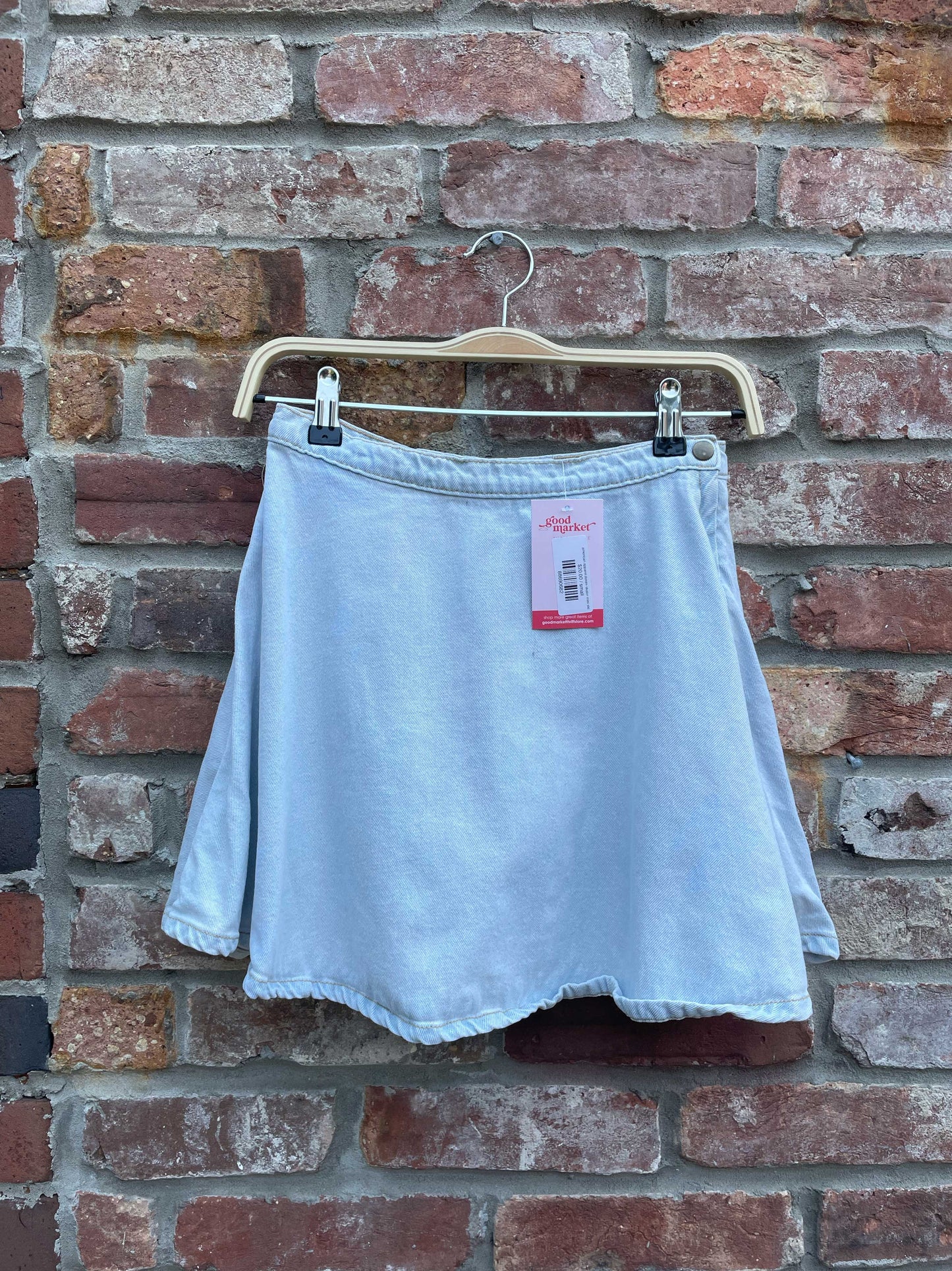 american apparel denim skater mini skirt