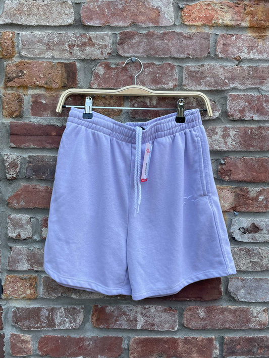 lazypants lilac sweatshorts