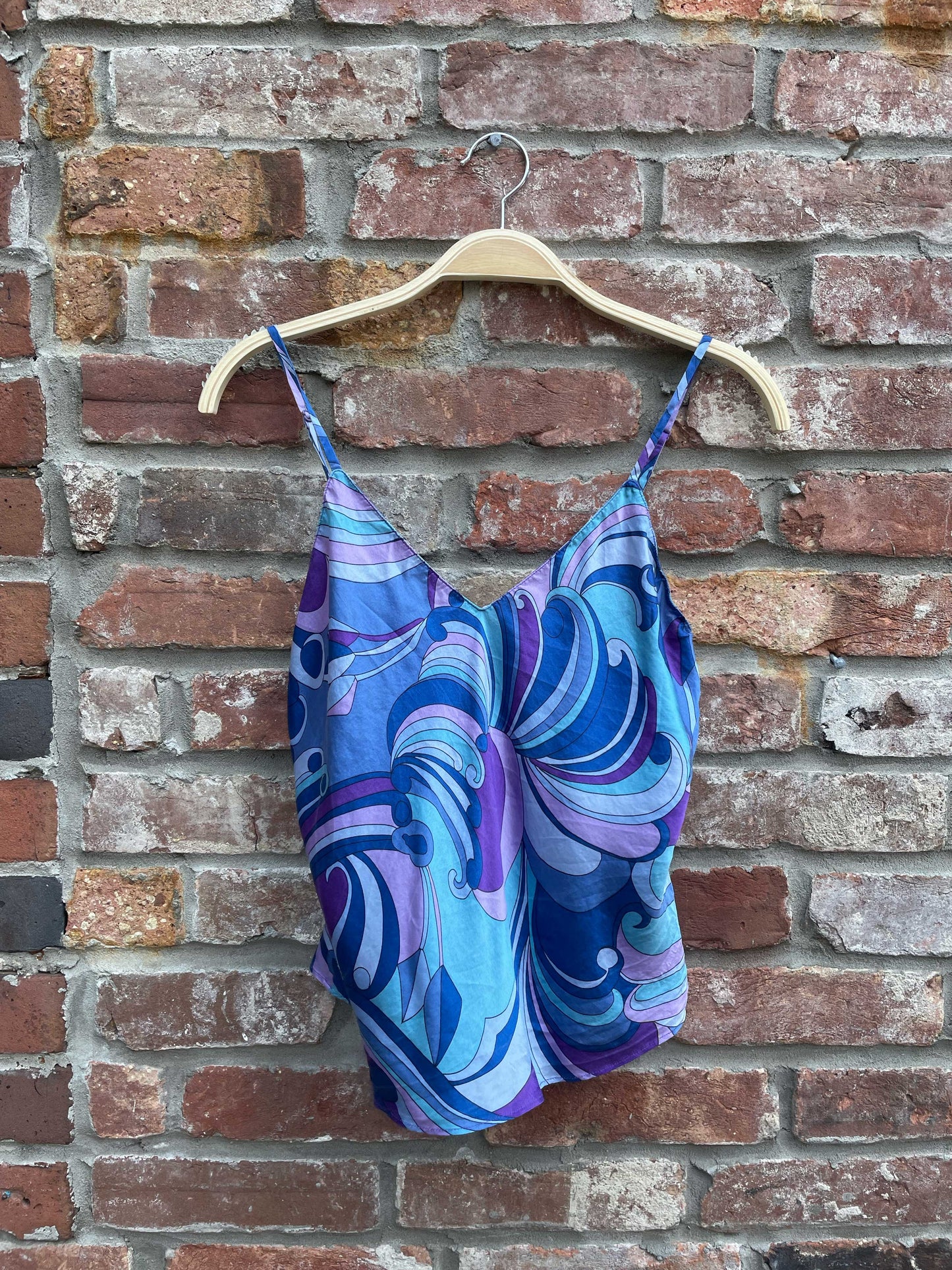 100% silk groovy swirl cami