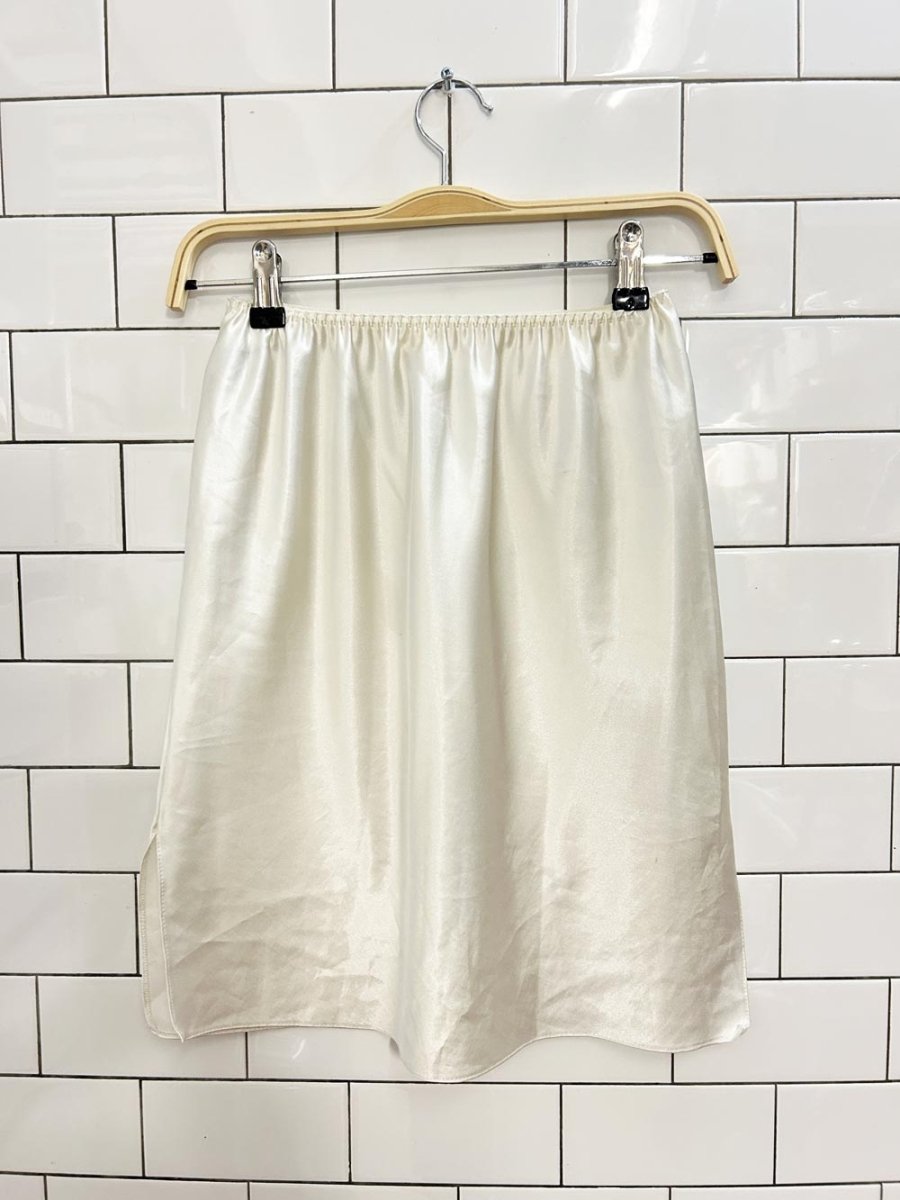 vintage st michael satin mini skirt - good market thrift store