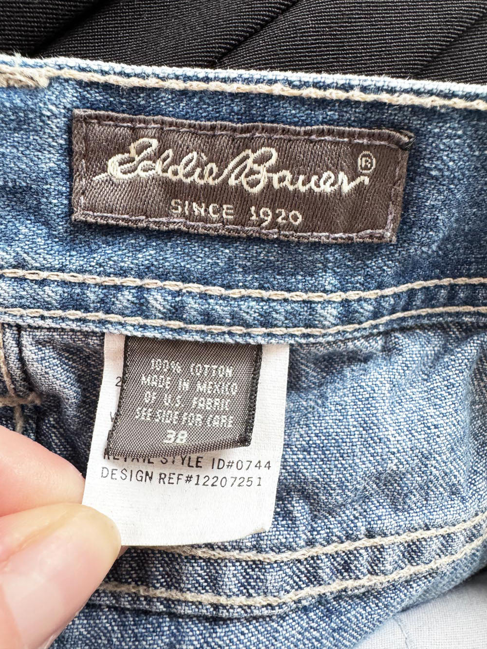vintage 00s eddie bauer loose denim carpenter jorts