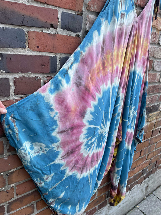 boho tie dye squirrel jumpsuit