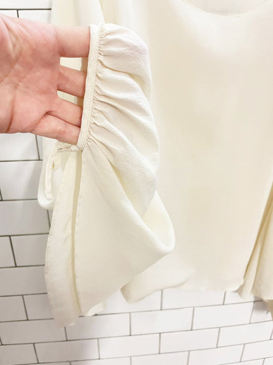 sportmax 100% silk bell sleeve blouse - good market thrift store