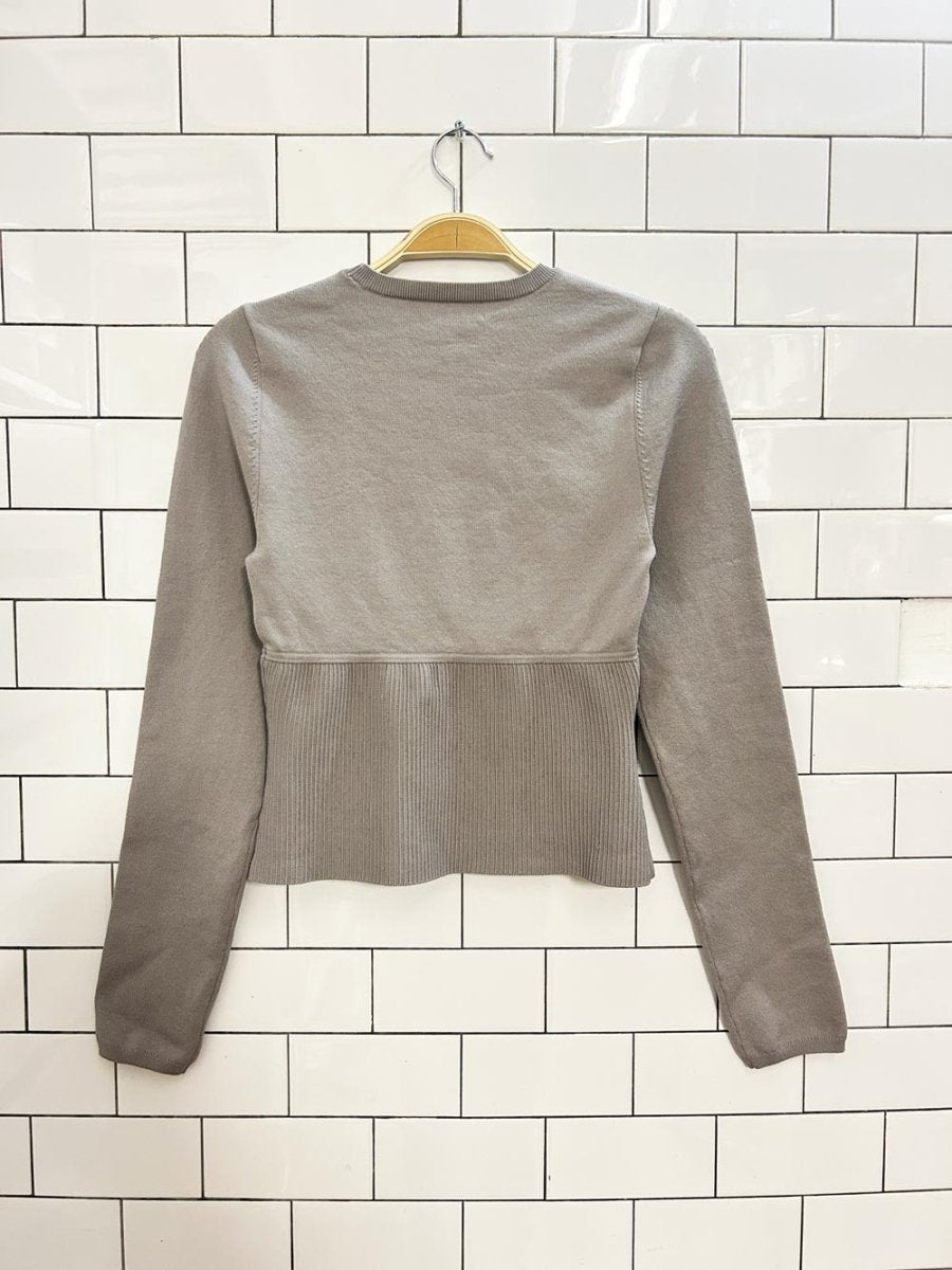 babaton sculpt knit long sleeve top - good market thrift store