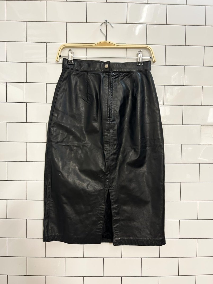 vintage impromptu leather skirt - good market thrift store