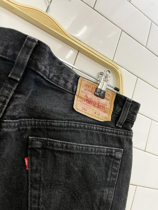 vintage 80s levi's 501 long denim shorts - good market thrift store