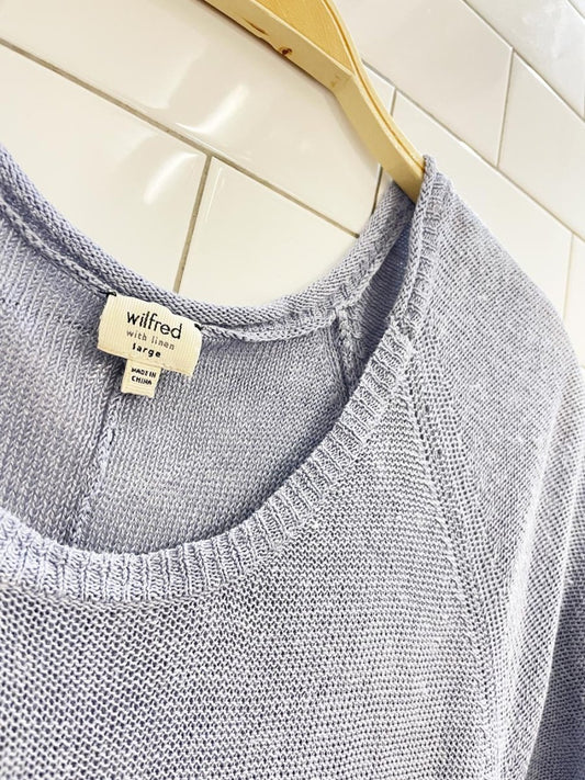 wilfred linen - blend light knit top - good market thrift store