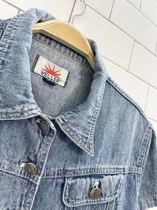 vintage 90s weller fitted denim shirt - good market thrift store