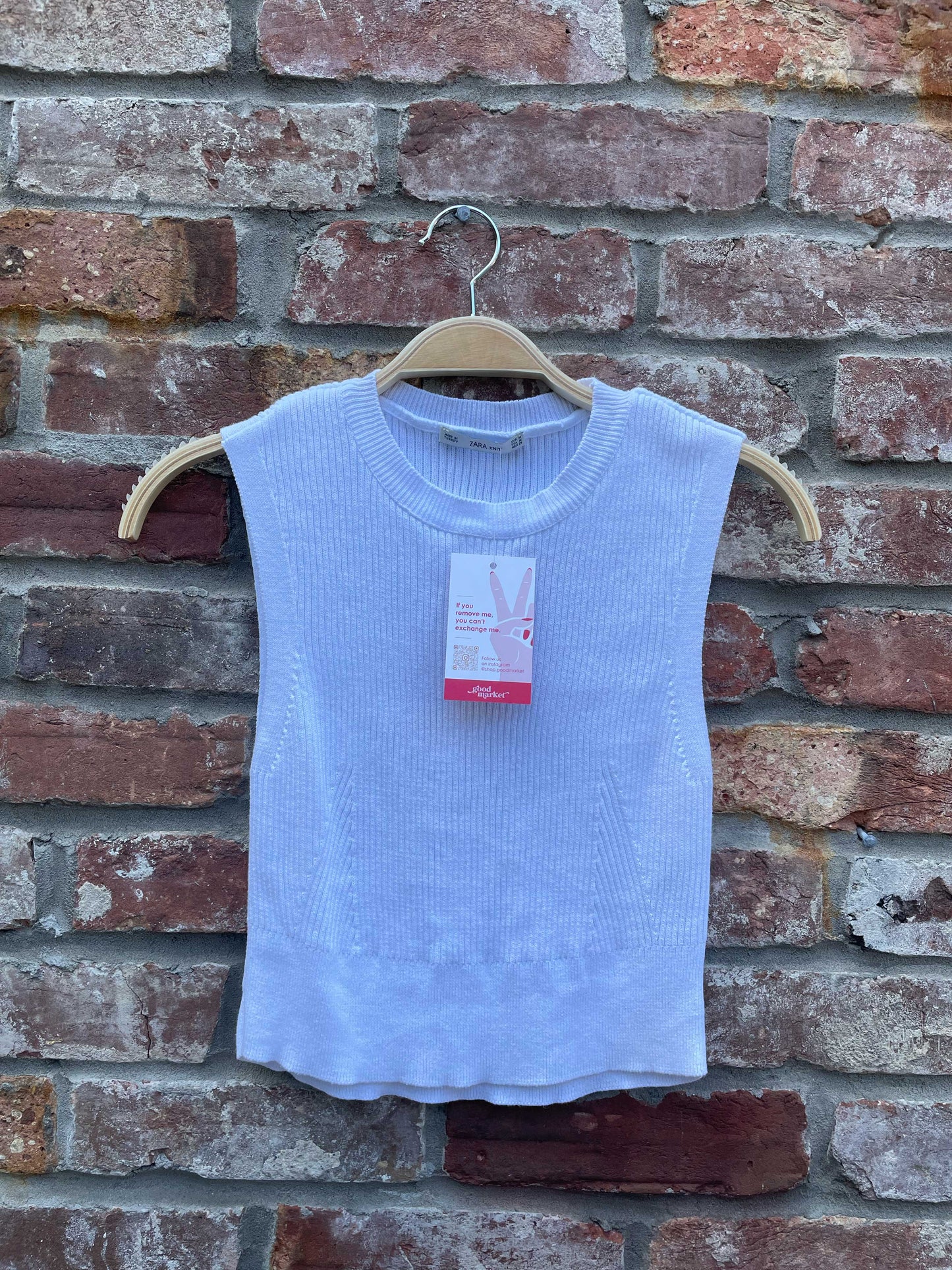 zara knit sleeveless crop top