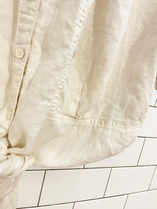 & other stories 100% linen front tie shirt - good market thrift store