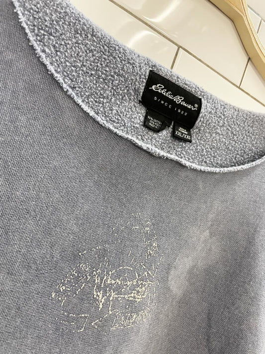 vintage 90s eddie bauer save the planet rework pocket crew - good market thrift store
