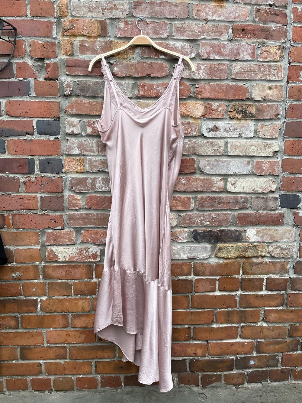 vintage winter silks embroidered slip dress