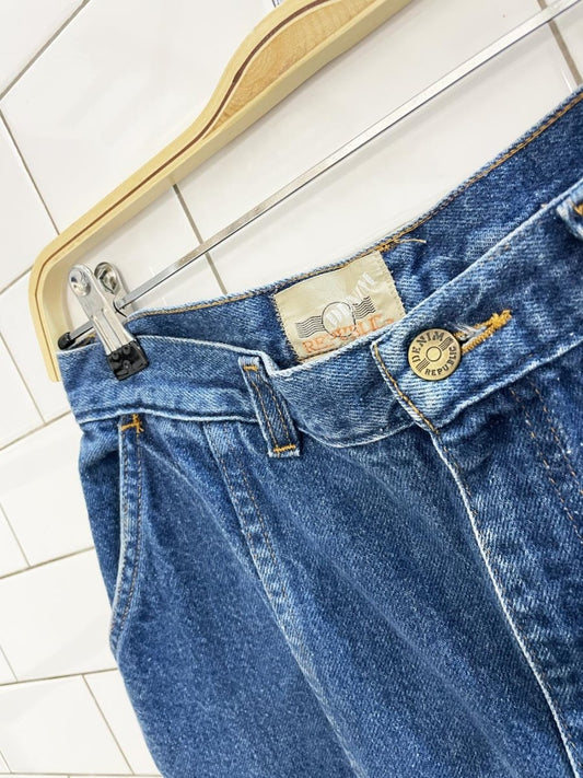 vintage 90s denim republic high rise front seam jeans | made in USA - good market thrift store