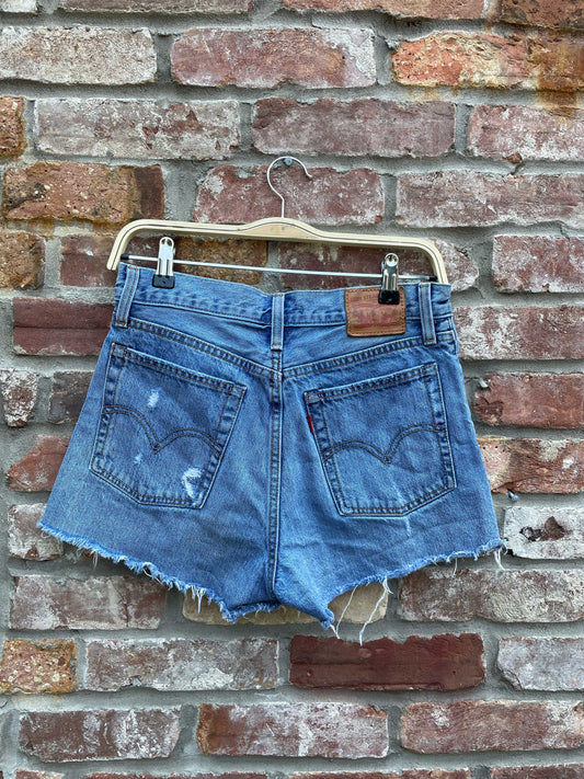 levi's wedgie short cut off denim shorts