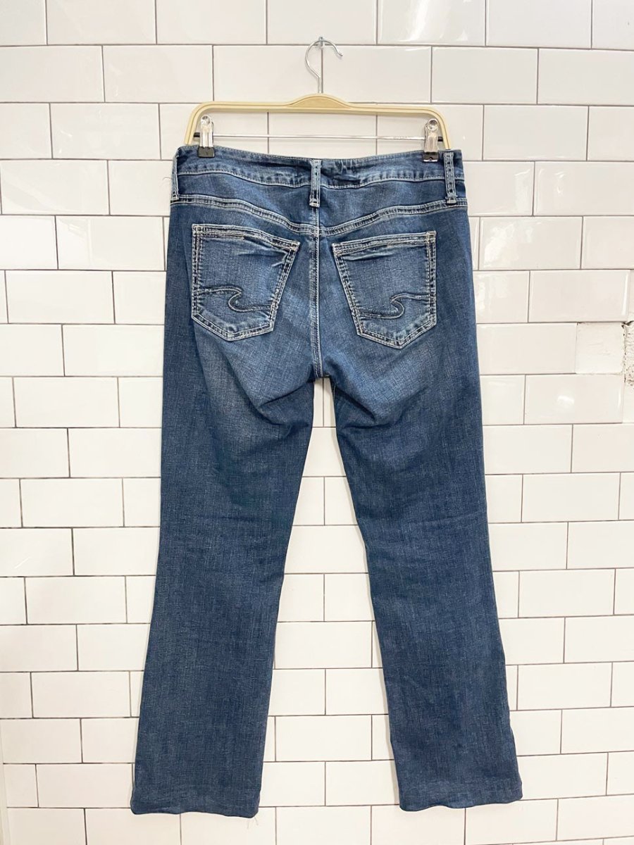 y2k silver jeans britt slim boot deck of cards patchwork jeans - good market thrift store