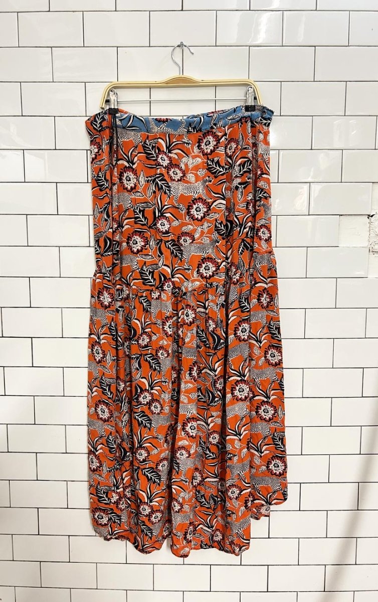 angie boho floral wrap maxi skirt - good market thrift store