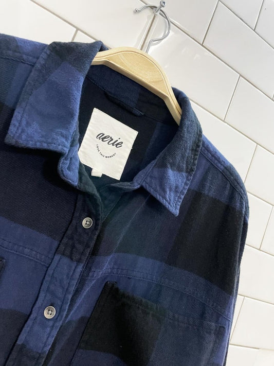 aerie anytime fave oversized flannel shirt - good market thrift store