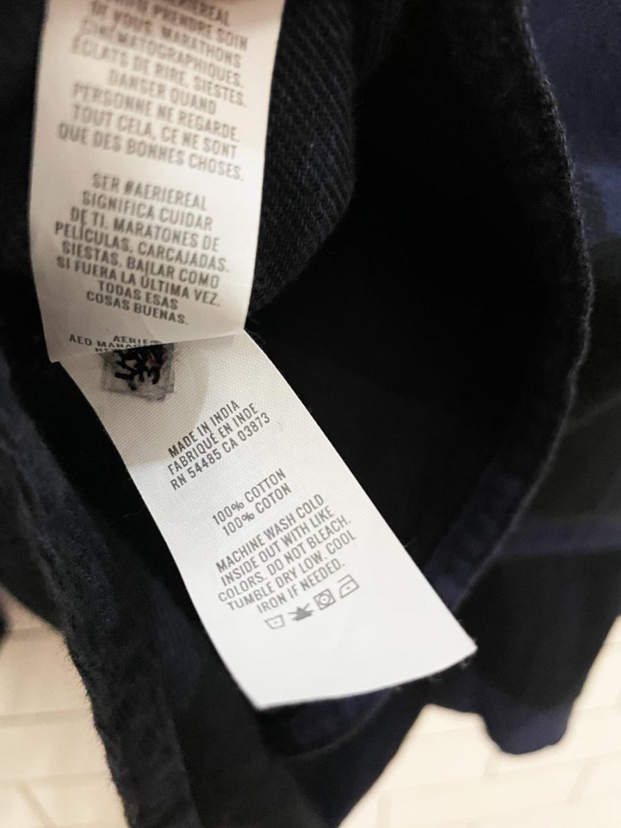 aerie anytime fave oversized flannel shirt - good market thrift store