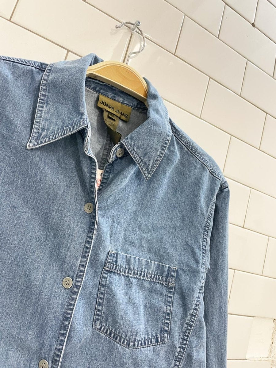 vintage 00s jones NY jeans denim shirt - good market thrift store