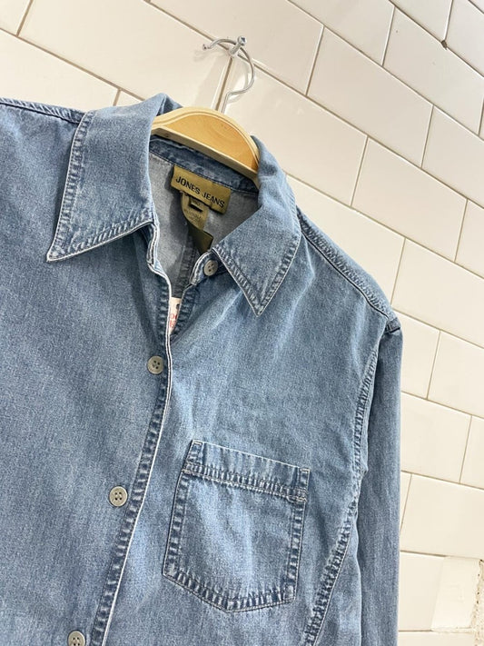 vintage 00s jones NY jeans denim shirt - good market thrift store