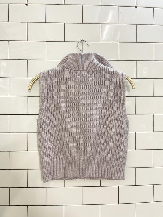ruby moon chunky knit 1/2 zip vest - good market thrift store
