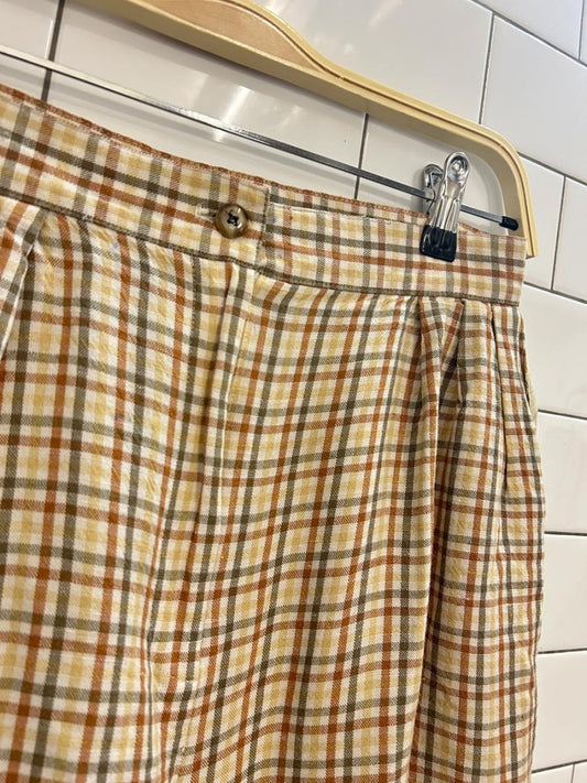 vintage 00s casual corner linen blend pleated shorts - good market thrift store