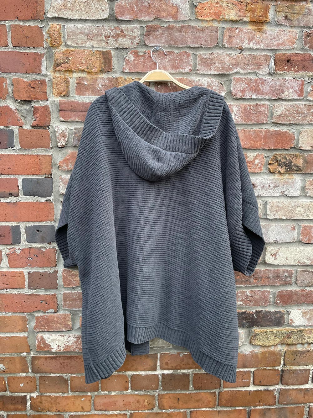 aerie 2023 chenille hooded poncho cape