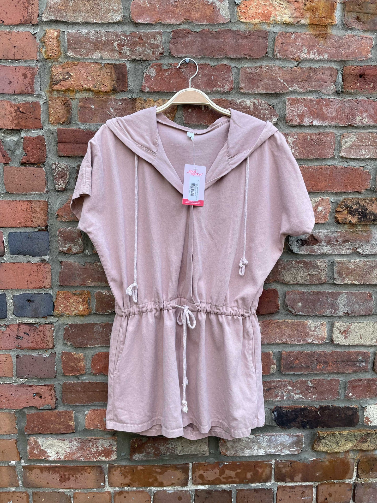 the most hooded twill romper
