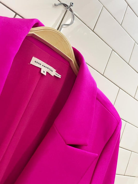 good american 2024 compression shine sculpted blazer - good market thrift store