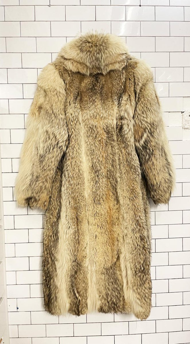 vintage fox fur long coat - good market thrift store