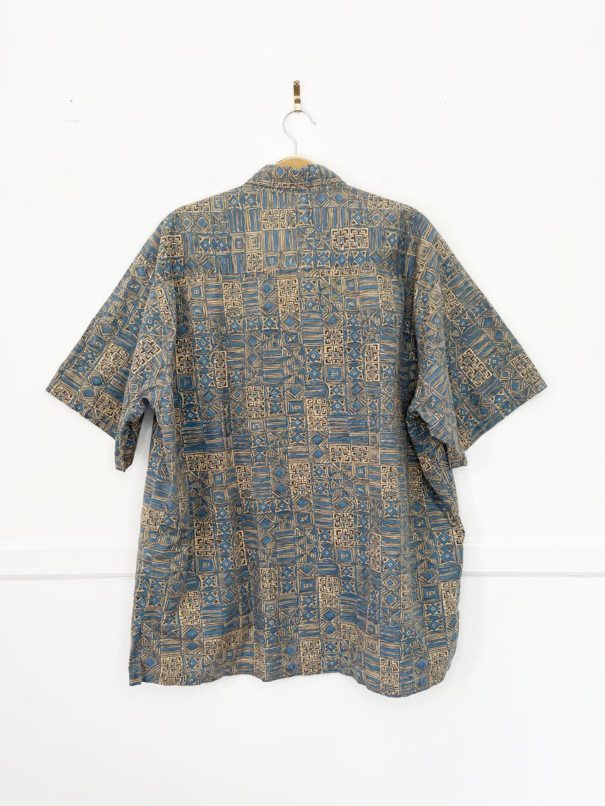 vintage cooke street hawaiian full button resort shirt | made in USA