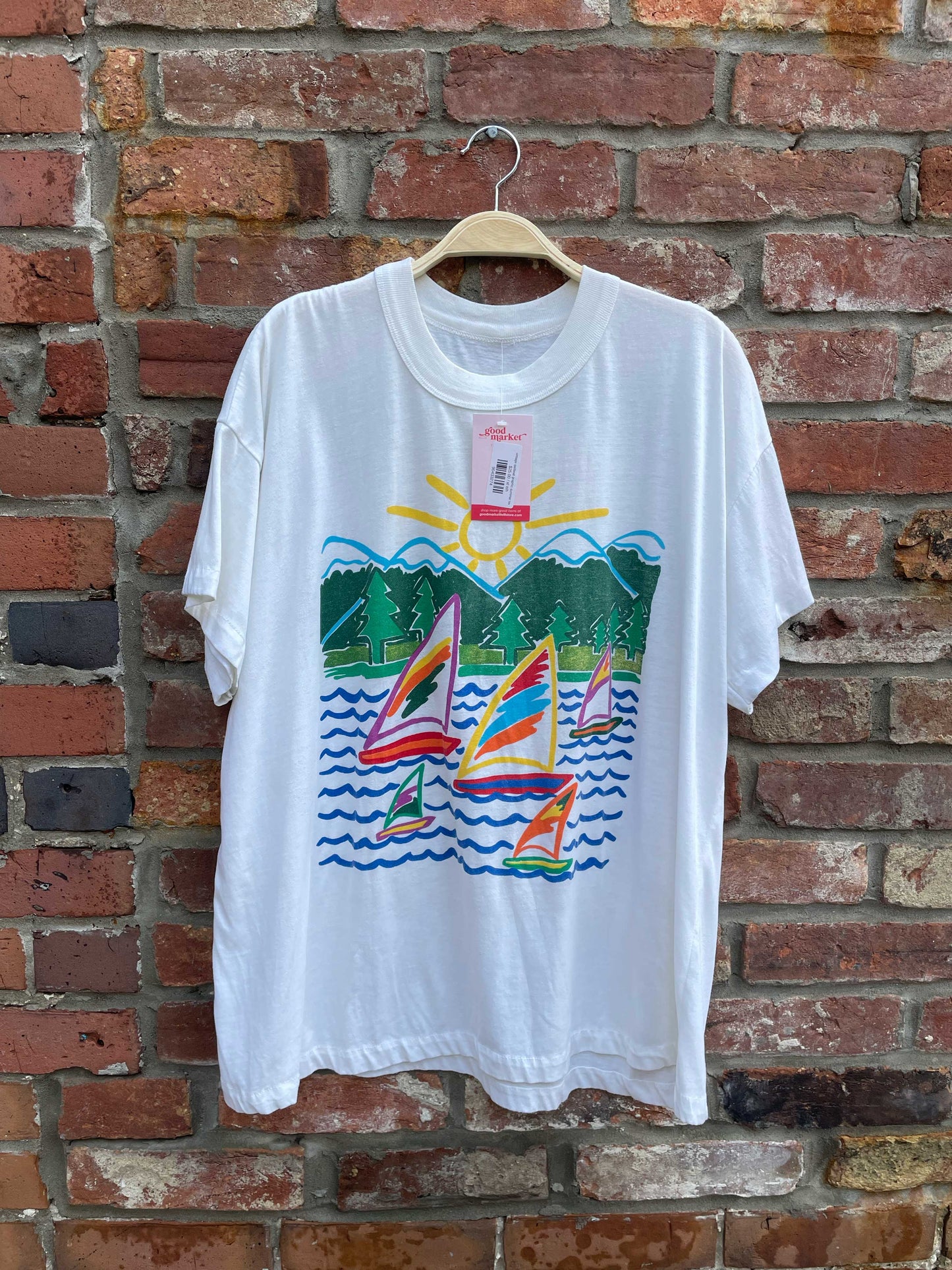 vintage sailboat graphic summer tee