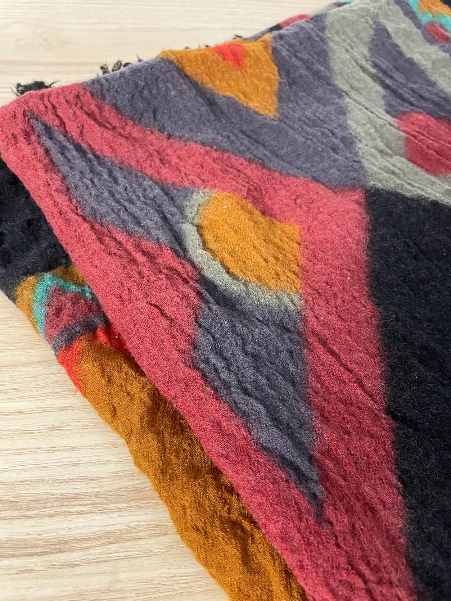 km kashmir boiled wool blanket scarf - good market thrift store