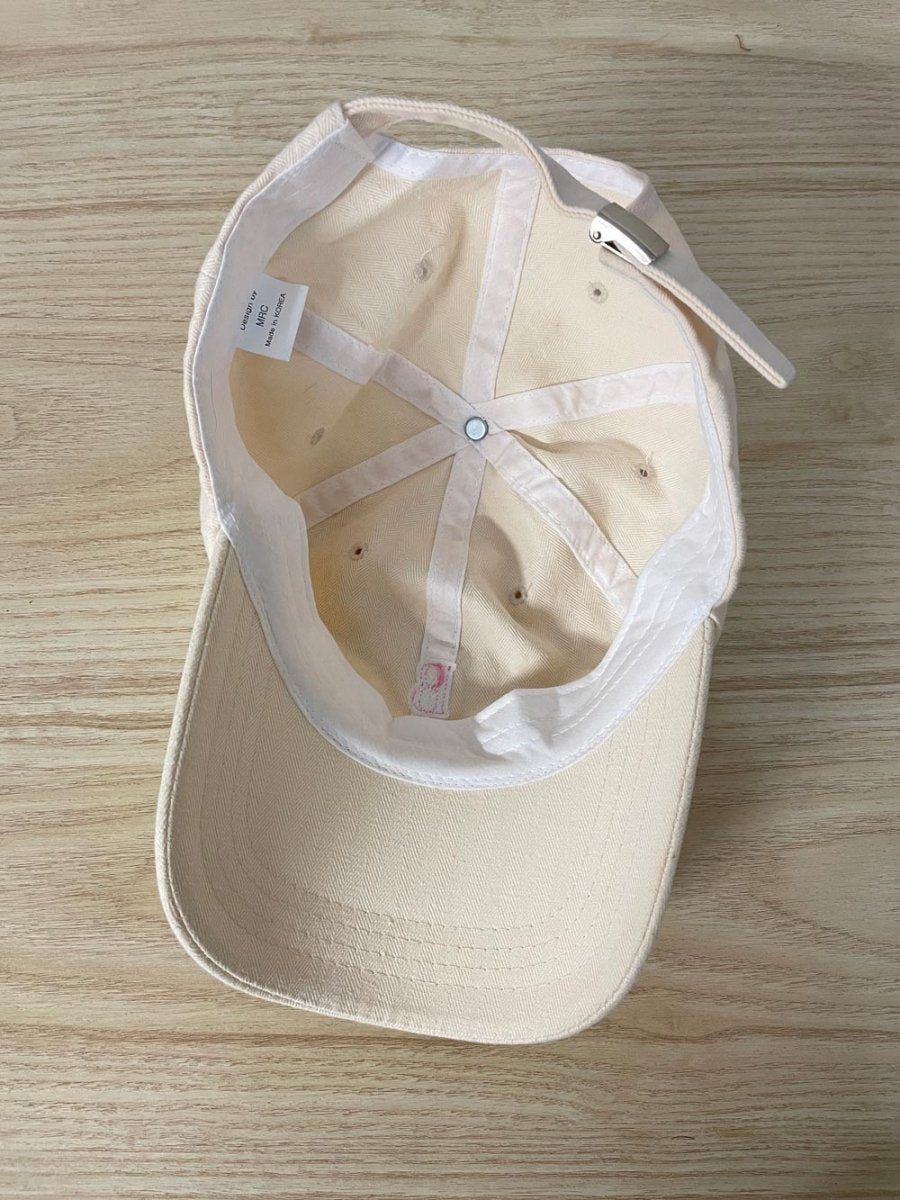 minimal felt B cotton baseball cap - good market thrift store