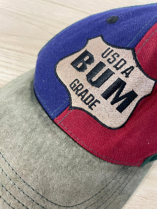 vintage 90s bum hwy patch suede brim cap - good market thrift store