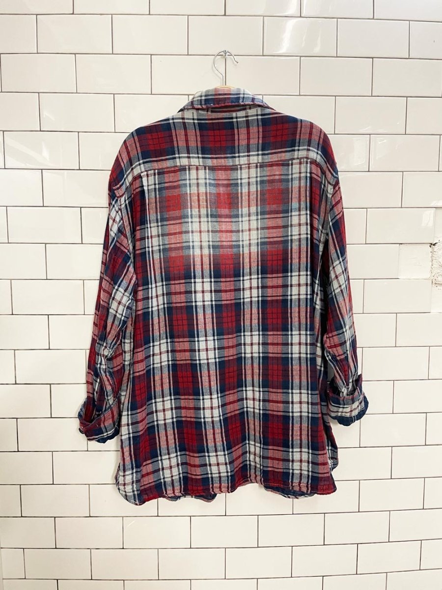 orvis gauze cotton plaid shirt - good market thrift store