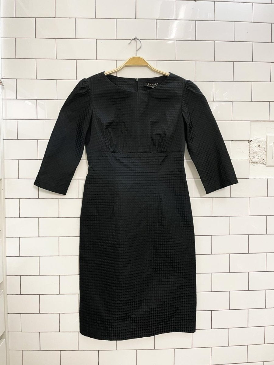 comrags structured textured dress - good market thrift store