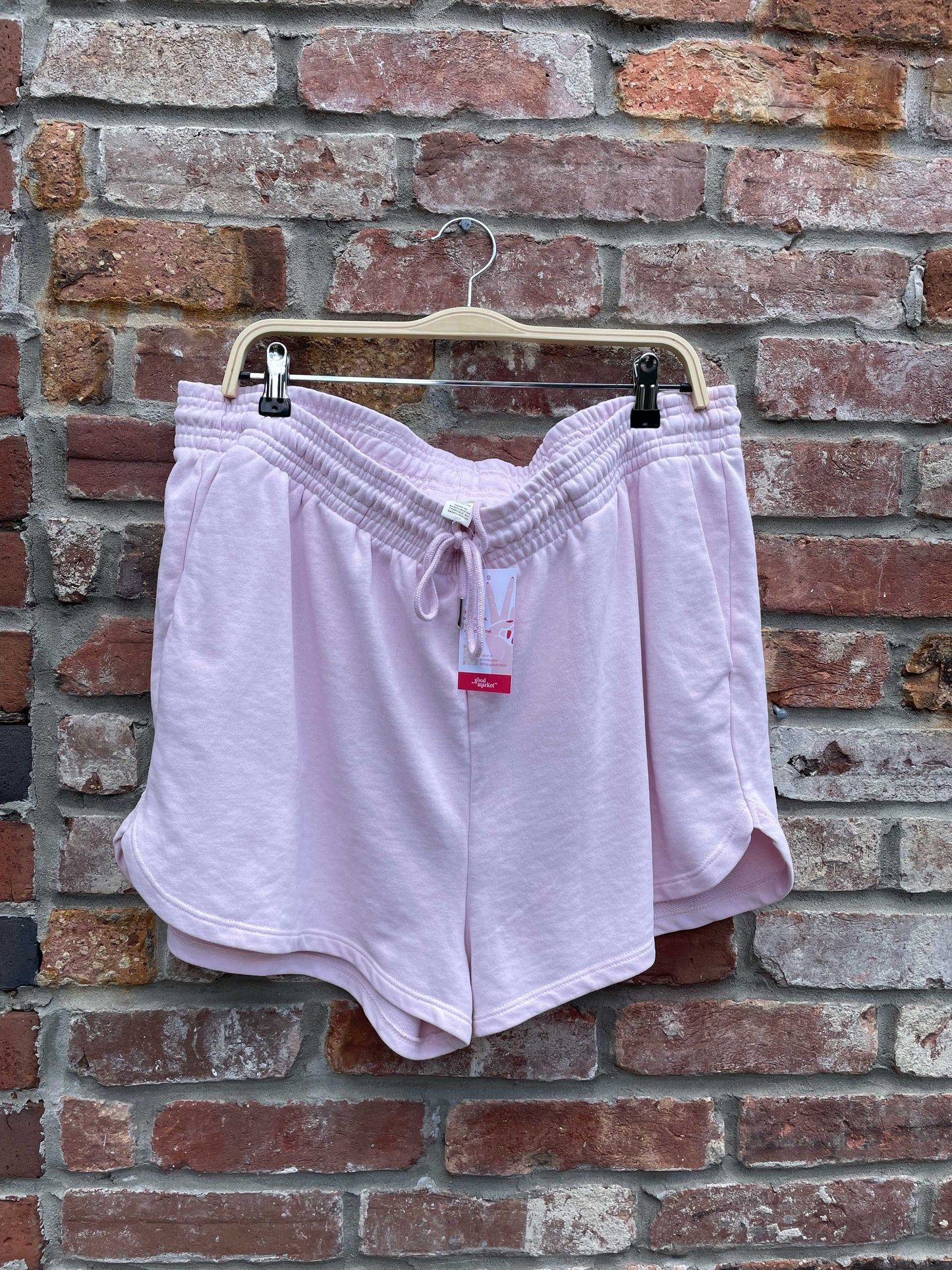 h&m light pink sweat shorts