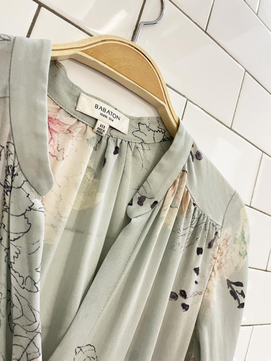 babaton bennett floral silk dress - good market thrift store