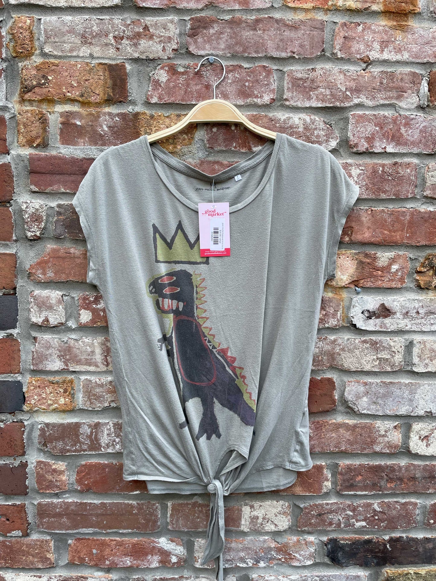 jean-michel basquiat dino tie tee
